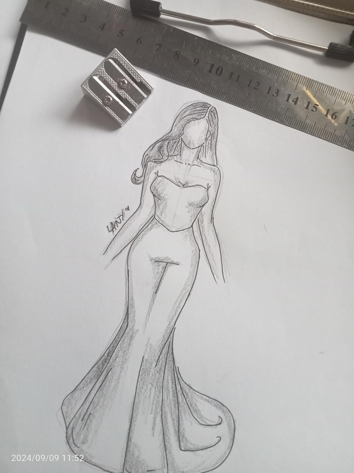 Baby wearing gown